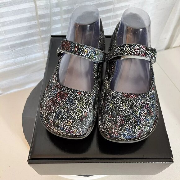 Alegria Belle Clogs Mary Jane Size 37 Cathedral‎ Multicolor Womens Comfort Shoes - Picture 3 of 12
